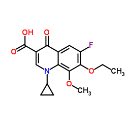 1-Cyclopropyl-7-ethoxy-6-fluoro-8-methoxy-4-oxo-1,4-dihydro-3-quinolinecarboxylic acid Structure
