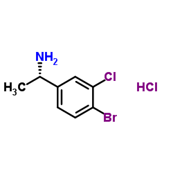 (S)-1-(4-溴-3-氯苯基)乙胺盐酸盐结构式