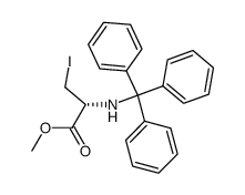 (2R)-N-triphenylmethyl-3-iodoalanine methyl ester Structure
