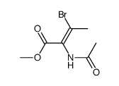 (2e)-2-乙酰基氨基-3-溴-2-丁酸甲酯结构式