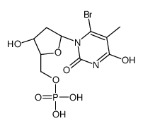 [(2R,3S,5R)-5-(6-bromo-5-methyl-2,4-dioxopyrimidin-1-yl)-3-hydroxyoxolan-2-yl]methyl dihydrogen phosphate Structure