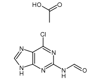6-chloro-2-formylaminopurine acetate结构式