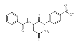 Nα-苯甲酰基-L-天冬酰胺4-硝基苯胺结构式