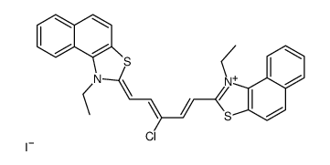 (2E)-2-[(2Z,4E)-3-chloro-5-(1-ethylbenzo[e][1,3]benzothiazol-1-ium-2-yl)penta-2,4-dienylidene]-1-ethylbenzo[e][1,3]benzothiazole,iodide结构式