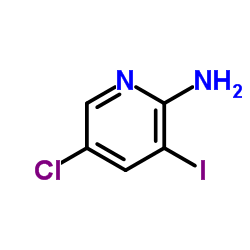 2-氨基-5-氯-3-碘吡啶结构式