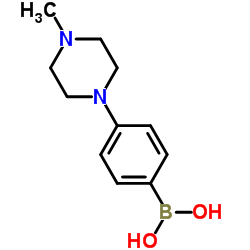4-(4-甲基-1-哌嗪基)苯硼酸结构式