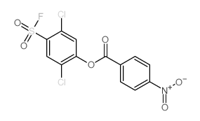 Benzenesulfonylfluoride, 2,5-dichloro-4-[(4-nitrobenzoyl)oxy]- structure