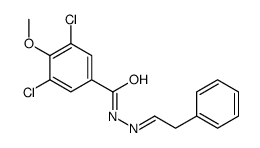 3,5-dichloro-4-methoxy-N-[(E)-2-phenylethylideneamino]benzamide Structure
