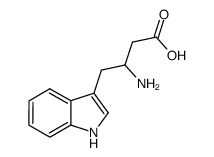 4-(3-吲哚)-dl-beta-高丙氨酸结构式