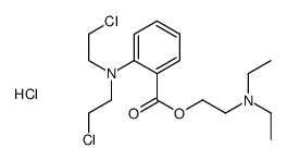 2-[2-[bis(2-chloroethyl)amino]benzoyl]oxyethyl-diethylazanium,chloride Structure