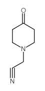 1-Piperidineacetonitrile,4-oxo-(9CI) structure