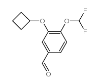 3-Cyclobutoxy-4-difluoromethoxy-benzaldehyde Structure