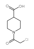 1-(2-氯乙酰基)哌啶-4-羧酸结构式