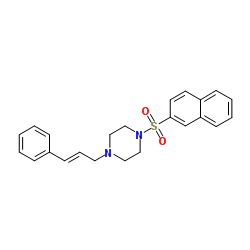 1-(2-Naphthylsulfonyl)-4-[(2E)-3-phenyl-2-propen-1-yl]piperazine结构式