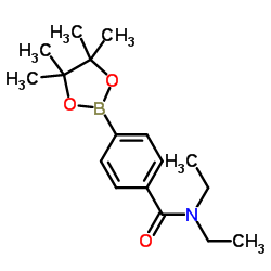 4-(N,N-二乙基氨基羰基)苯硼酸频那醇酯结构式