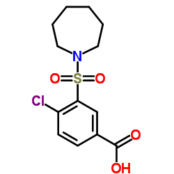 3-(AZEPANE-1-SULFONYL)-4-CHLORO-BENZOIC ACID结构式