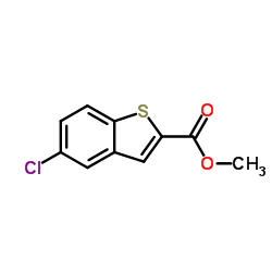 5-氯-1-苯并噻吩-2-羧酸甲酯结构式