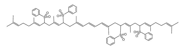 7,7',11,11'-tetra(phenylsulfonyl)-7,7',8,8',11,11',12,12'-octahydrolycopene结构式