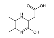 2-(5,6-dimethyl-3-oxopiperazin-2-yl)acetic acid Structure