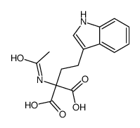 α-乙酰氨基-α-羧基-(3-吲哚)-丁酸结构式
