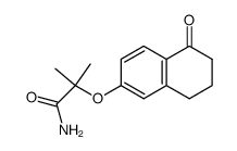2-methyl-2-[(5-oxo-5,6,7,8-tetrahydro-2-naphthalenyl)oxy]propanamide结构式