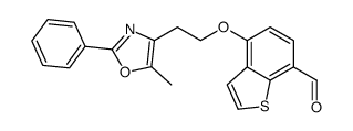 4-(2-(5-甲基-2-苯基噁唑-4-基)乙氧基)苯并[b]噻吩-7-甲醛结构式