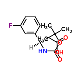 boc-(r)-3-氨基-3-(3-氟苯基)丙酸结构式