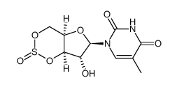 1-(3,5-O-sulfinyl-β-D-xylofuranosyl)thymine结构式