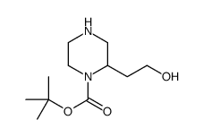 2-(2-羟基乙基)哌嗪-1-羧酸叔丁酯结构式