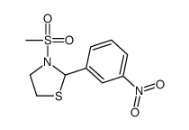 (9CI)-3-(甲基磺酰基)-2-(3-硝基苯基)-噻唑烷结构式