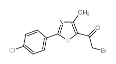 2-溴-1-[2-(4-氯苯基)-4-甲基-1,3-噻唑-5-基]-1-乙酮结构式