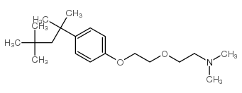 N,N-二甲基-2(2-(4-(2,4,4-三甲基正戊烷基)苯氧基)乙氧基)乙胺结构式