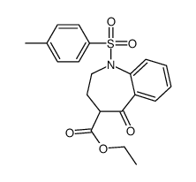 5-氧代-1-甲苯磺酰-2,3,4,5-四氢-1H-苯并[b]氮杂卓-4-羧酸乙酯结构式