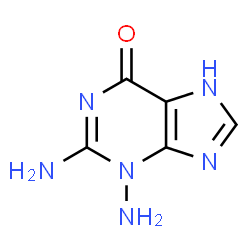 6H-Purin-6-one,2,3-diamino-3,7-dihydro- (9CI) Structure