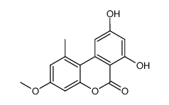1-Methyl-3-methoxy-7,9-dihydroxy-6H-dibenzo[b,d]pyran-6-one structure