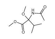 α-Acetylamino-α-methoxyisovaleriansaeure-methylester Structure