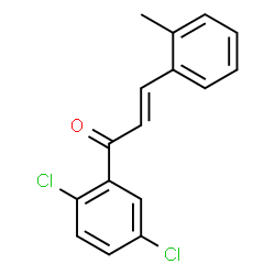 (2E)-1-(2,5-二氯苯基)-3-(2-甲基苯基)丙-2-烯-1-酮结构式