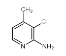 3-氯-4-甲基吡啶-2-胺结构式