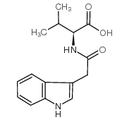 N-(3-吲哚乙酰基)-L-缬氨酸结构式