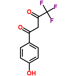 4,4,4-三氟-1-(4-羟基苯基)丁-1,3-二酮结构式
