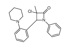 3-chloro-3-methyl-1-phenyl-4-(2-piperidin-1-ylphenyl)azetidin-2-one Structure