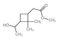 methyl 2-[3-(1-hydroxyethyl)-2,2-dimethyl-cyclobutyl]acetate Structure