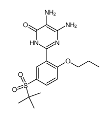 5,6-diamino-2-[5-(2-methyl-propane-2-sulfonyl)-2-propoxy-phenyl]-3H-pyrimidin-4-one结构式
