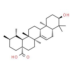 3α-Hydroxy-D:C-friedours-7-en-28-oic acid Structure