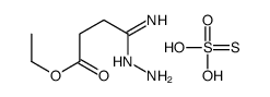ethyl (4Z)-4-amino-4-hydrazinylidenebutanoate,sulfurothioic O-acid Structure