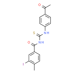 N-{[(4-acetylphenyl)amino]carbonothioyl}-3-iodo-4-methylbenzamide Structure