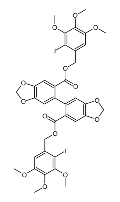 6,6'-bis(2-iodo-3,4,5-trimethoxybenzyl 1,3-benzodioxole-5-carboxylate) Structure
