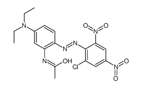 N-[2-[(2-氯-4,6-二硝基苯基)偶氮]-5-(二乙基氨基)苯基]乙酰胺结构式