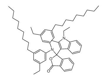 3-(1-ethyl-2-methyl-3-indolyl)-3-[N,N-bis-(3-ethyl-5-nonylphenyl)amino]phthalide Structure