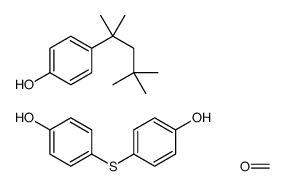 formaldehyde,4-(4-hydroxyphenyl)sulfanylphenol,4-(2,4,4-trimethylpentan-2-yl)phenol Structure